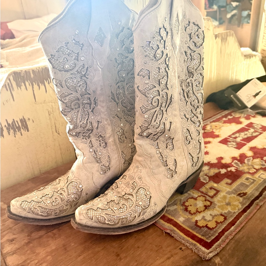 Corral White Wedding Boots